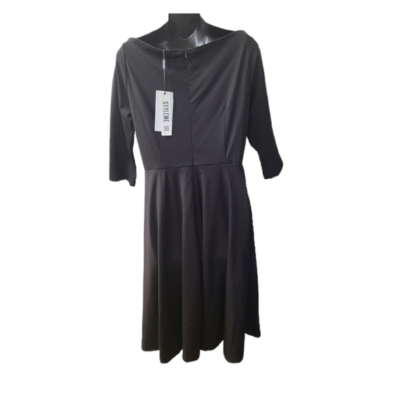CYS STYLEWE  BLACK MIDI DRESS SIZE X/L - Picture 4 of 7